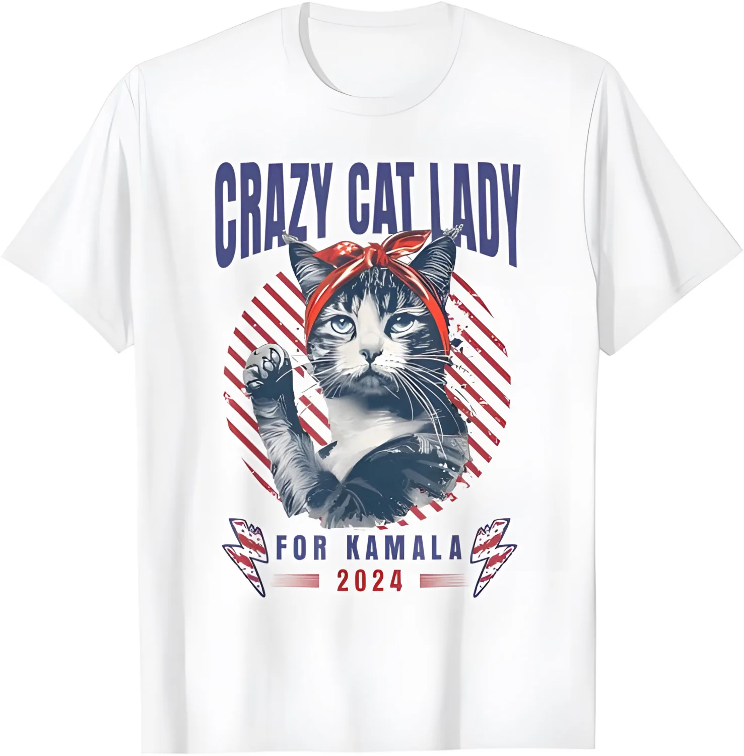 

Retro Crazy Cat Lady For Kamala Harris For President 2024 T-Shirt