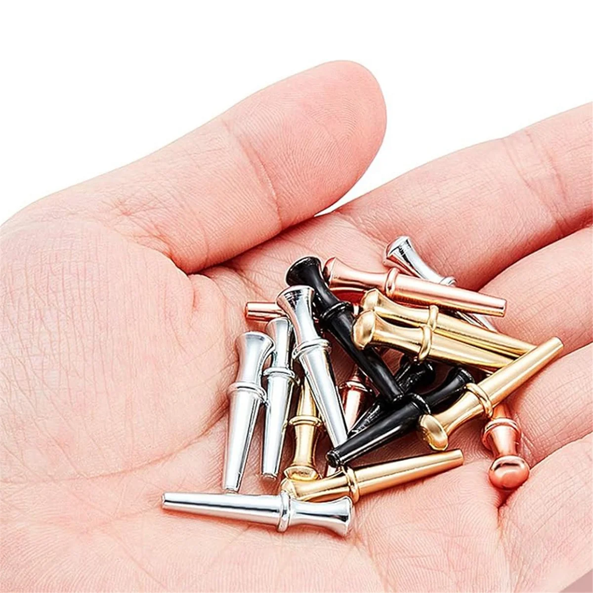 A44U 48 Buah Pasak Papan Cribbage Logam untuk 1/8 Lubang Aksesori Permainan Mainan untuk Permainan Papan Tradisional Cribbage