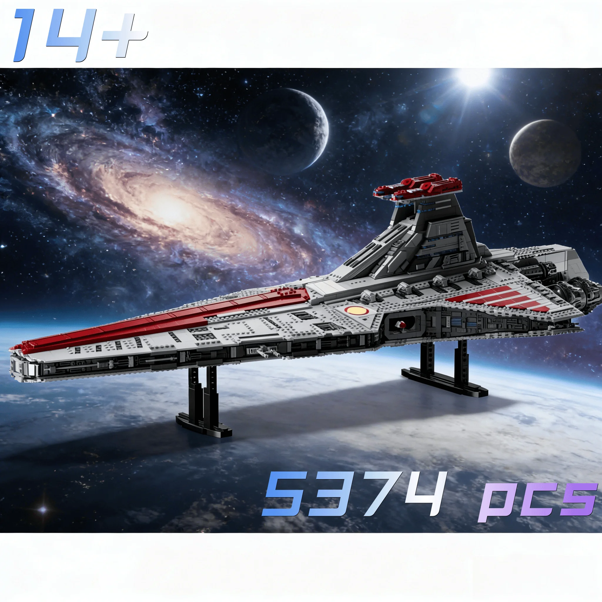 

2026 NEW MOC 75367 Venator-Class Republic Attacks Cruiser Building Blocks Bricks 5374Pcs Toys For Adult Boy Christmas Gifts