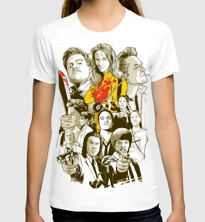 summer-hot-selling-quentin-tarantino-movies-art-t-shirt-women's-round-neck-short-sleeved-shirt