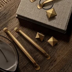 Goo-Ki Antique Brass Zinc Alloy Cabinet Handles Furniture Handles and Knobs Kitchen Doors Cabinet Drawer In Cabinet Pulls