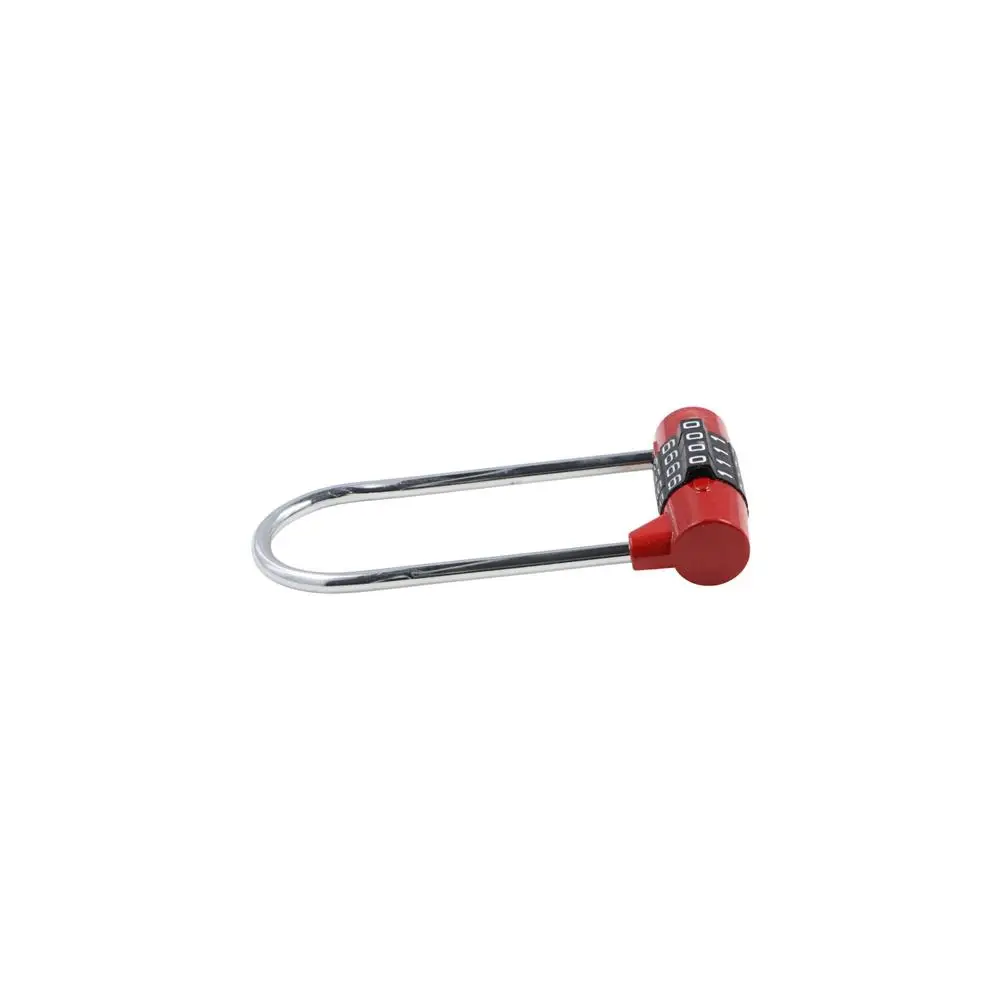 Durable 4 Digit Lengthened Shackle Lock Safely Code Changeable Gym Door Lock U-shaped Security Code Lock Business Trip
