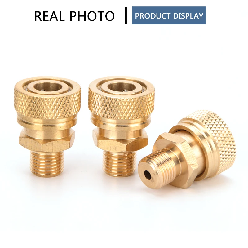 Prese di accoppiamento da 8 mm Raccordi in rame 1/8NPT 1/8BSPP M10x1 Filettatura maschio Disconnessione rapida 2 pz/set