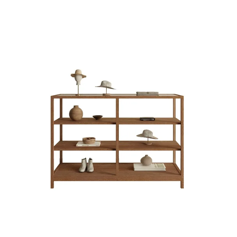 Fashion retro display  clothing store multi-layer shoe , jewelry display rack, boutique wall rack, Nakajima storage