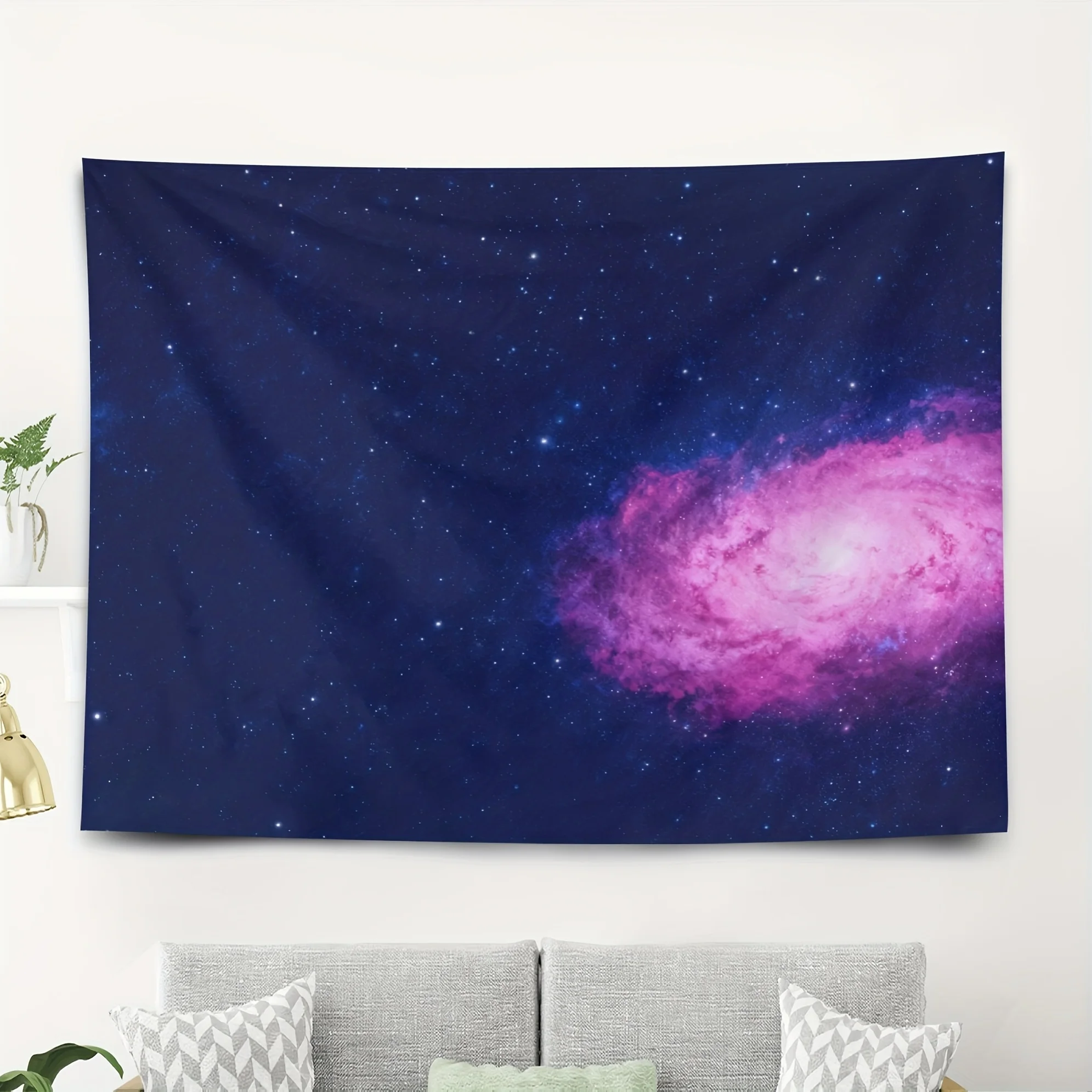 Pink And Purple Star System Starry Sky Tapestry - It Can Be Used As A Wall Decoration In Bedrooms, Living Rooms And Other Spaces