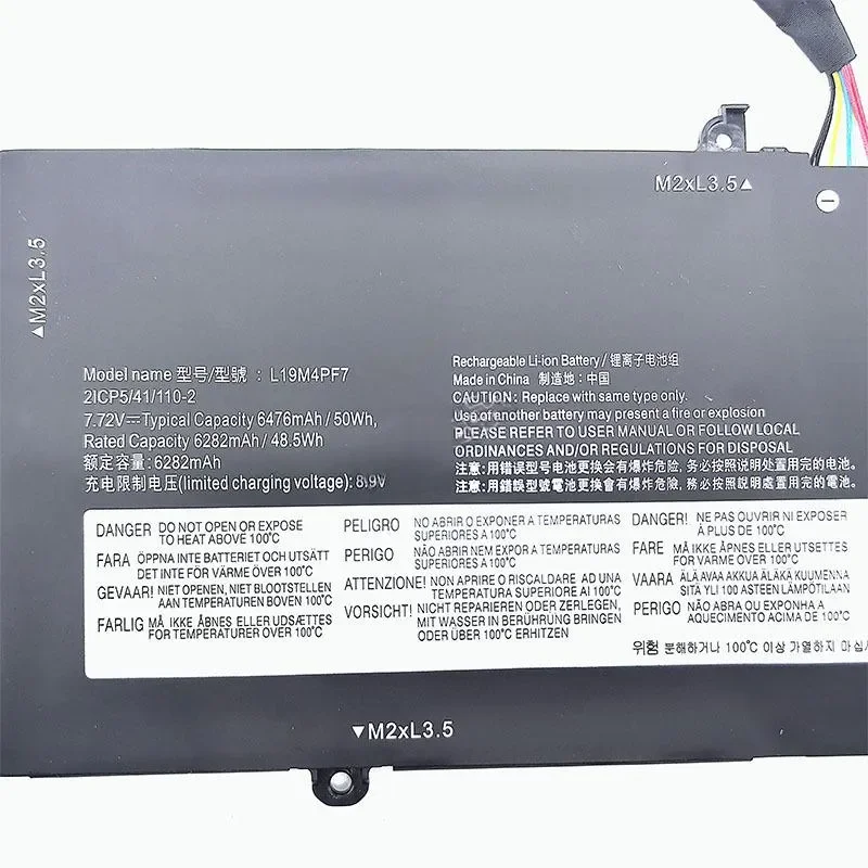 for Lenovo L19M4PF7 Yoga 7 L19M4PF5 YOGA 13S 2021 Laptop Battery Replacement High Capacity Internal Notebook Power Cell