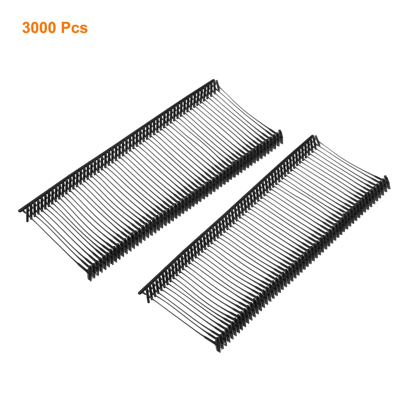 3000pcs Standard Tagging Gun Fasteners Plastic Tags Clothing Tags Black Tags Barbs Attachments for All Standard Price Tag Gun