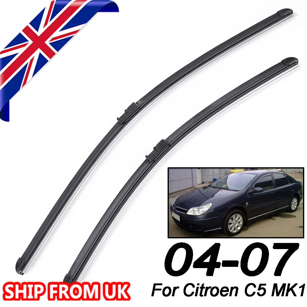 Front Window Windshield Wiper Blades For Citroen C5 MK1 04 - 07 26