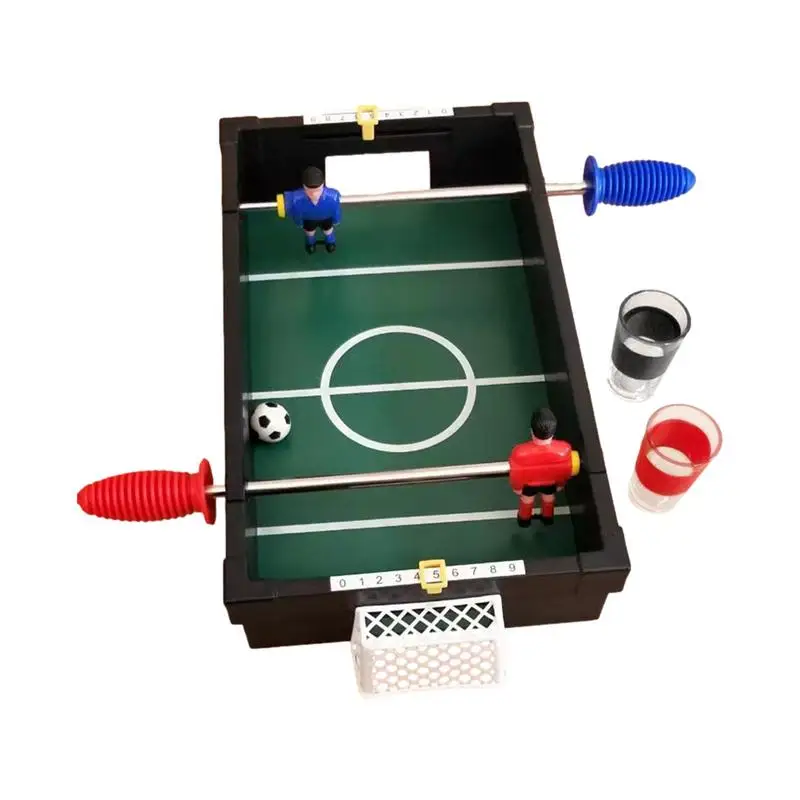 Mini Football Table For Kids Double Soccer Match Compact Mini Arcade Table Hand Soccer 15 Inch Football And Soccer Keeper For