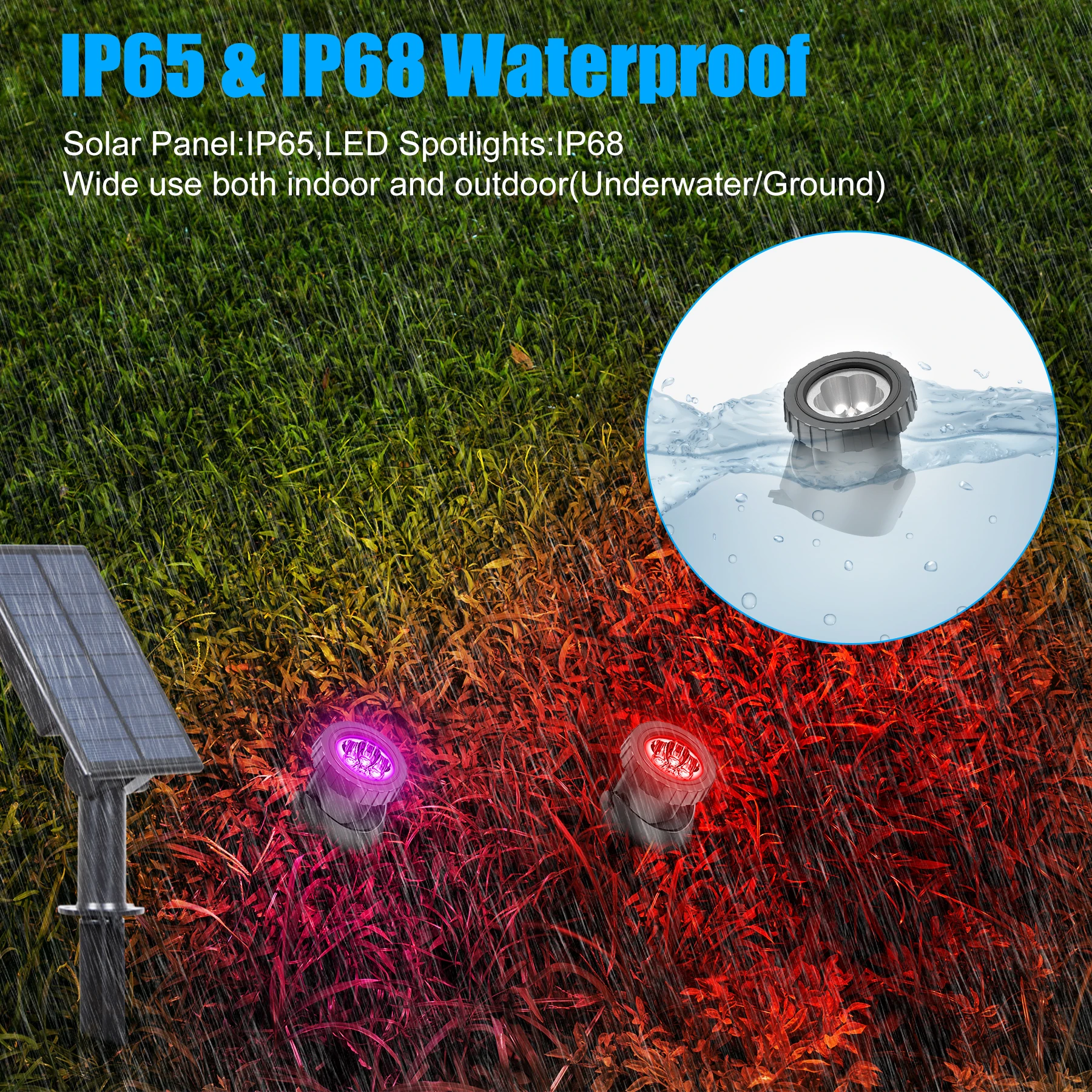 2/4/3/5 RGB Solar Licht Im Freien IP68 Solar Rasen Licht Pool Licht Solar Power Licht für Garten Pfad Dekor Unterwasser Licht