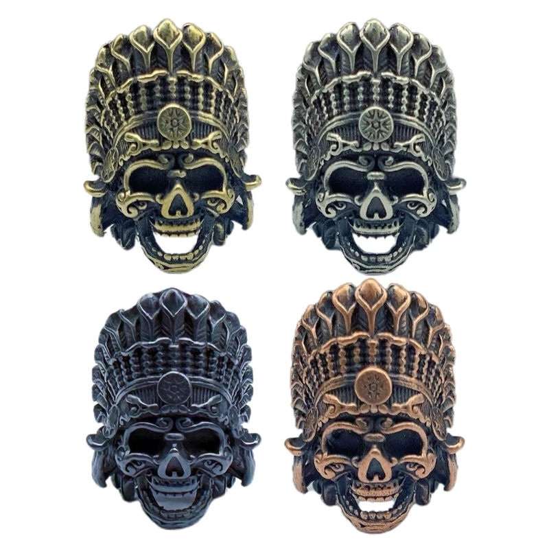 Vintage Skull Paracord Beads Coppers Charm Beads DIY Paracord Accessories