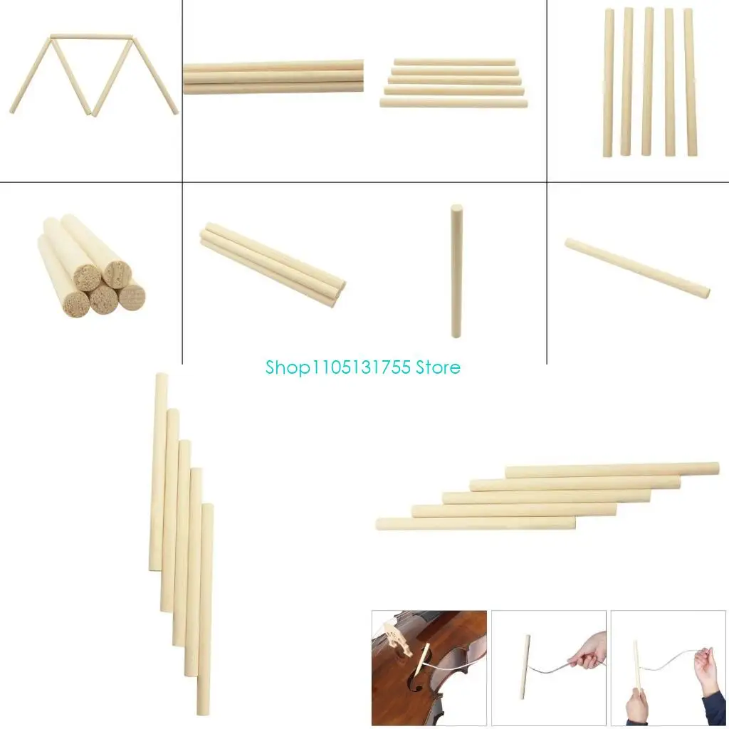K0EF 5 Pcs Spruce Cello Column Sound Post Professional Acoustic Cello Soundpost