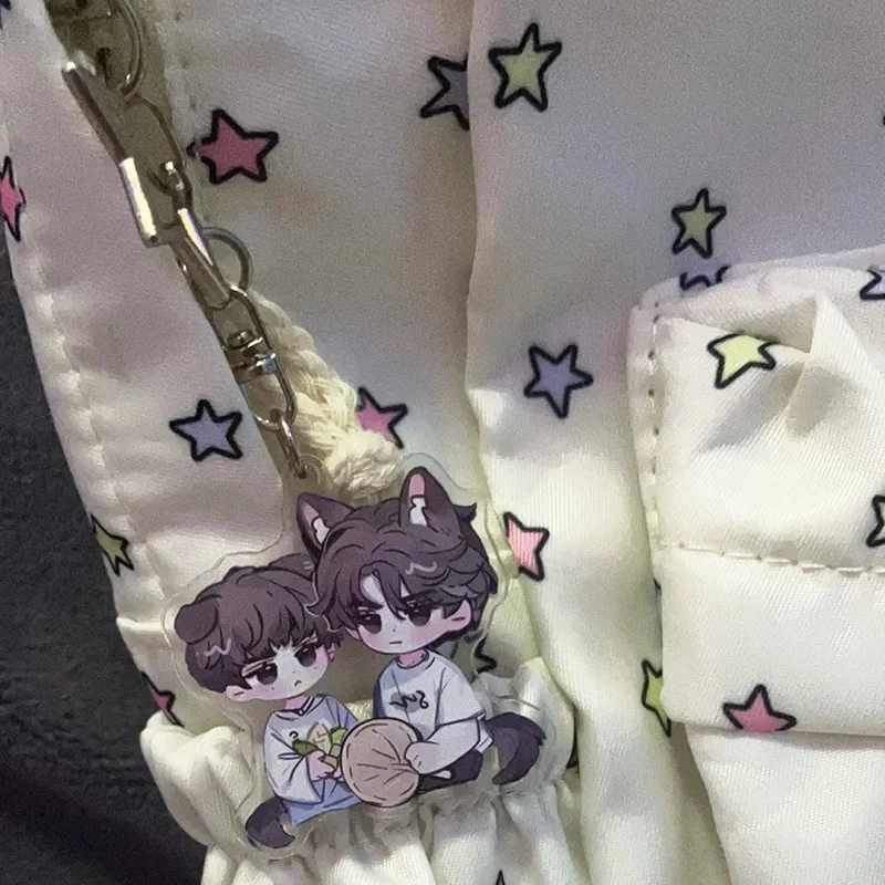 المسلسلات التلفزيونية الانتقام الحب Ziyu Tian Xuning تأثيري مفتاح سلسلة الكرتون لطيف Q نسخة سلسلة مفاتيح مصنوعة من الأكريليك حقيبة قلادة الملحقات #5