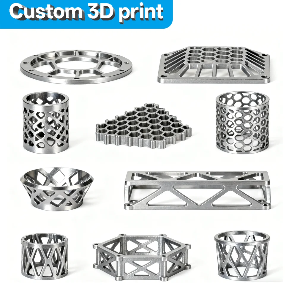 Custom 3D Print Gold Plated Jewelry & Ring Service Precision Brass Bronze Lattice Structure Additive Manufacturing for Luxury