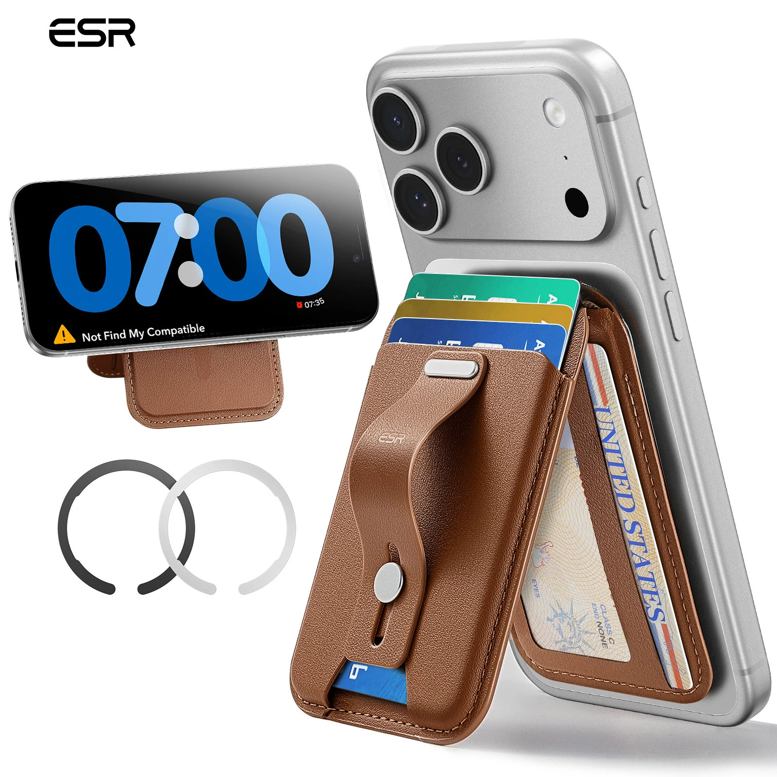 ESR for MagSafe Wallet Card Holder with RFID Blocking Magnetic Wallet for iPhone 17e/17/16/15/14/13/12&Samsung
