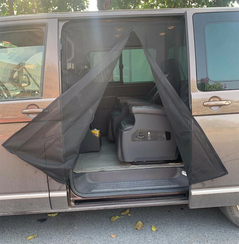 1 Set FOR VW T5 T6 SLIDING DOOR MAGNETIC INSECT MOSQUITO FLY SCREEN NET CAMPER Anti-Mosquito Curtain For Side Sliding Door