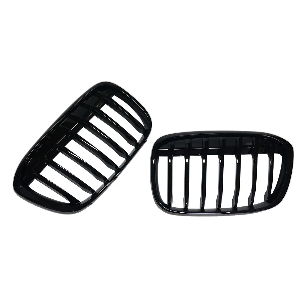 2 Pieces Front Bumper Kidney Grill Grilles Single Line For BMW X1 F48 F49 2016-2020 51117383363 51117383364 Car Accessories