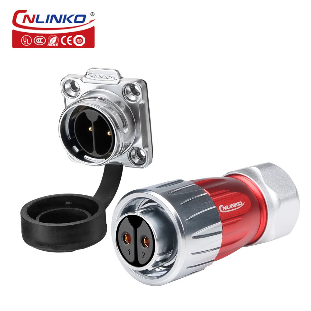 CNLINKO DH20 Volledig metalen elektrische connector met omgekeerde montage, waterdichte anti-vibratie soldeerdraadconnector