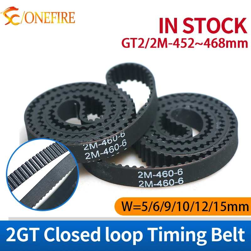 

Ремень ГРМ 2M GT2, длина 452, 454, 456, 460, 462, 464, 466, 468, ширина 5/6/9/10/12/15 мм, сменный ремень для Creality Ender 3