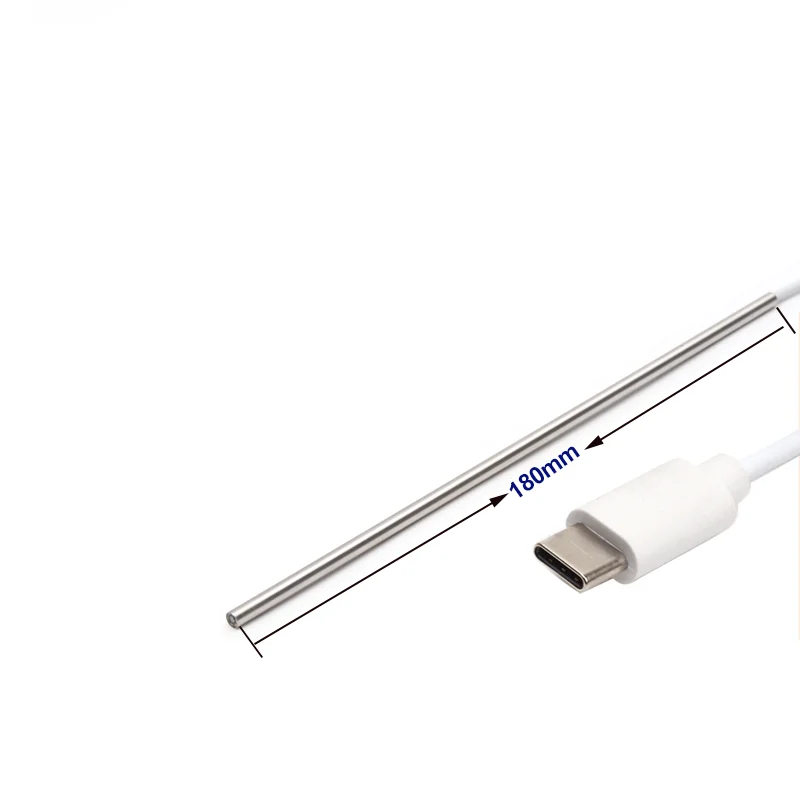 1MP 3.9mm FOV 75° long hard tube electronic endoscope for Mechanical maintenance 1.5m Type-C soft cable Portable endoscope