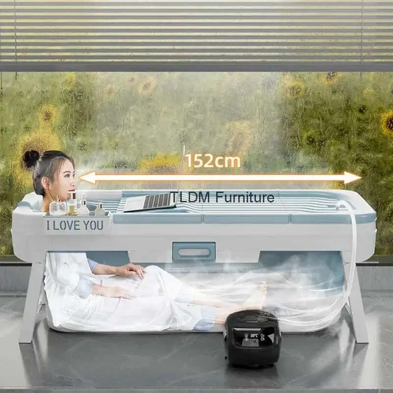 

Simple Plastic Bathtub for Bathroom Bathing Tub Drainable Folding Bathtub Modern Adult Thickened Portable Bathtubs for Home