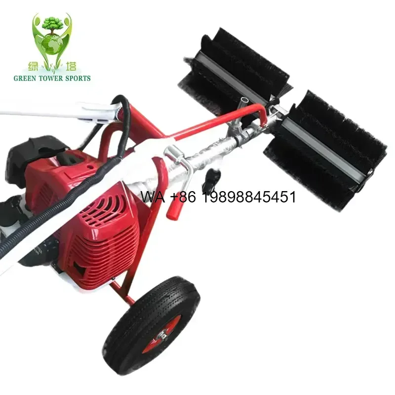 Wmwmnu 1.7HP Hand Pushed Turf Groomer Sweeper Combing Brushing for Artificial Grass Cleaner Cleaning High Quality