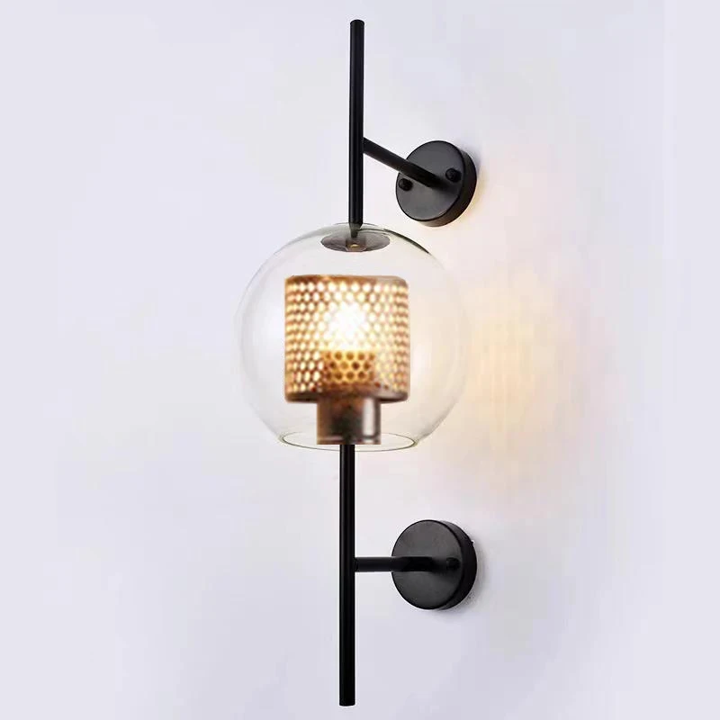 Retro Loft Glass Wall Lamps Nordic Bedroom Bedside Wall sconce Kitchen Dining Living Room Decor Brass Luminaire