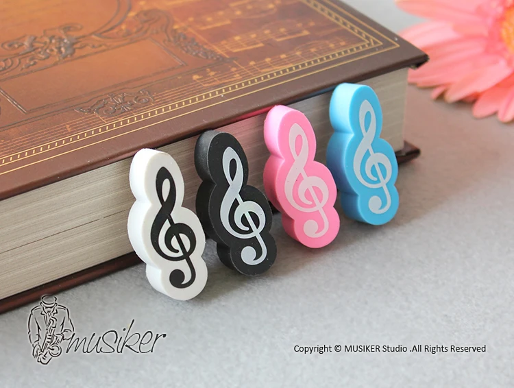 Musical Notes Pencil Erasers For Kids Clef Eraser Student Prizes Music Stationery Gifts Daily School Supplies Cute Eraser Rubber