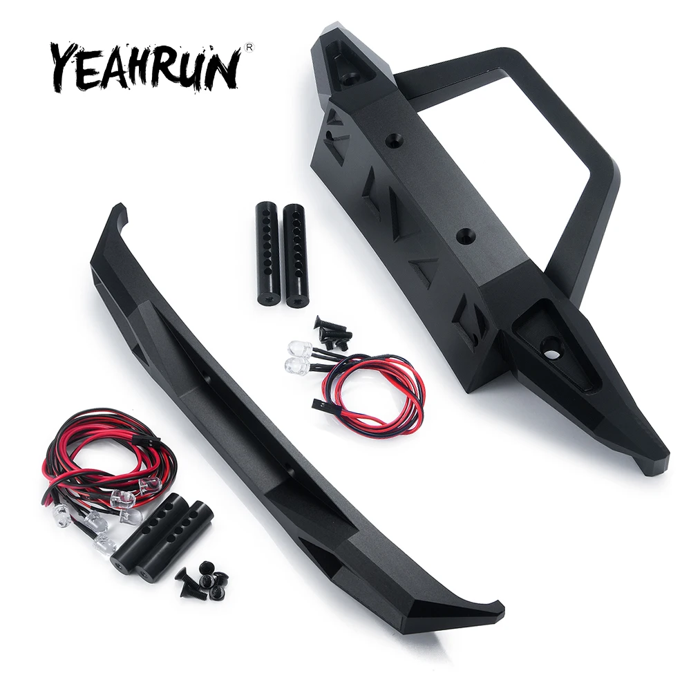 

YEAHRUN CNC Metal Front Rear Bumper for Axial SCX6 AXI05000 JLU Wrangler 1/6 RC ROCK Crawler Car Truck Parts Accessories