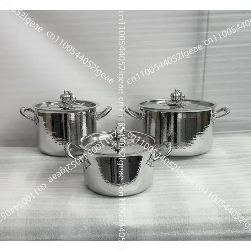 Exquisite Hammer Cookware Set, Saucepan, Handmade Pot, with Lid,  Kitchen Cookware