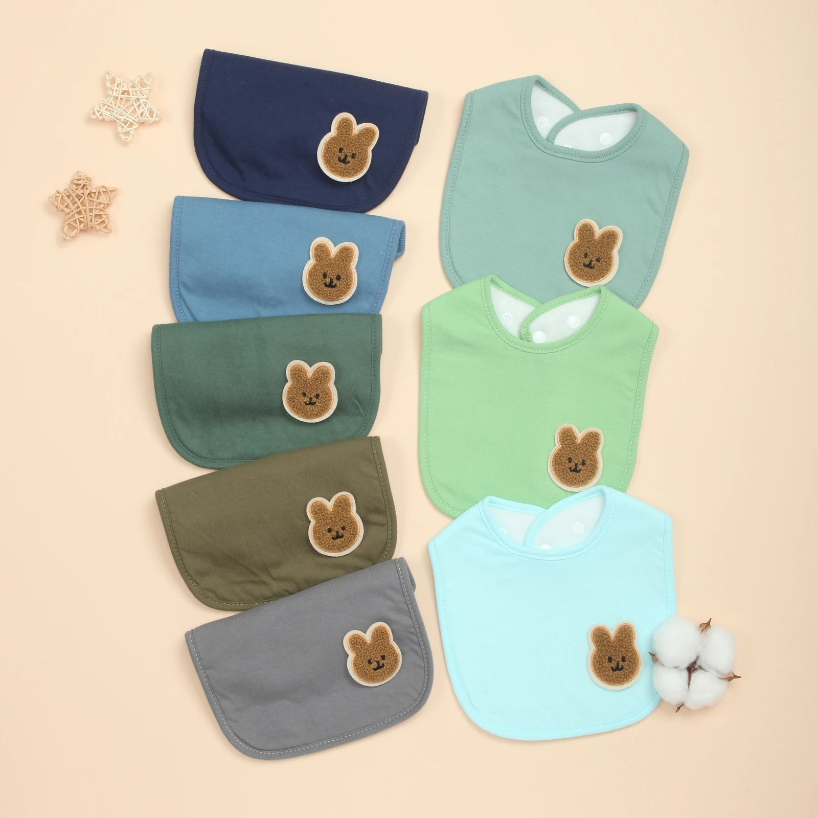 

8 Pack Soft Absorbent Baby Bibs for Boys and Girls, Cute Pattern Bibs for Drooling, Teething, Feeding, Lightweight