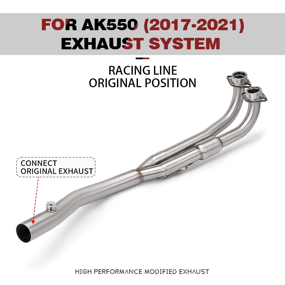 

Подходит для KY MCO AK550 AK550, соединительная трубка, передняя соединительная труба, надеваемая, ORIGINAL EXHAUST 2007-2021