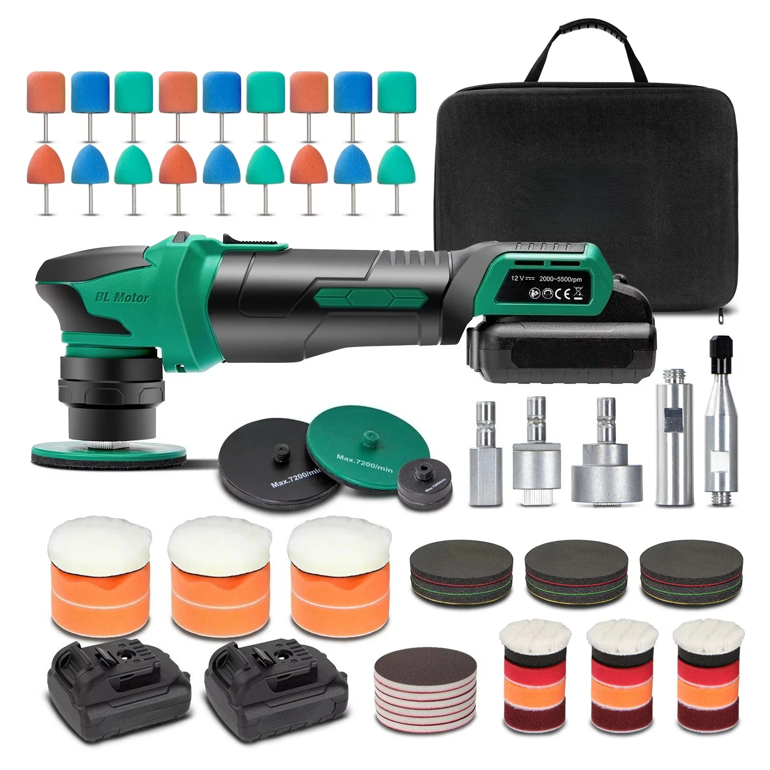 Mini 3-Inch Cordless Polisher with 2.5Ah Battery DIY Grade