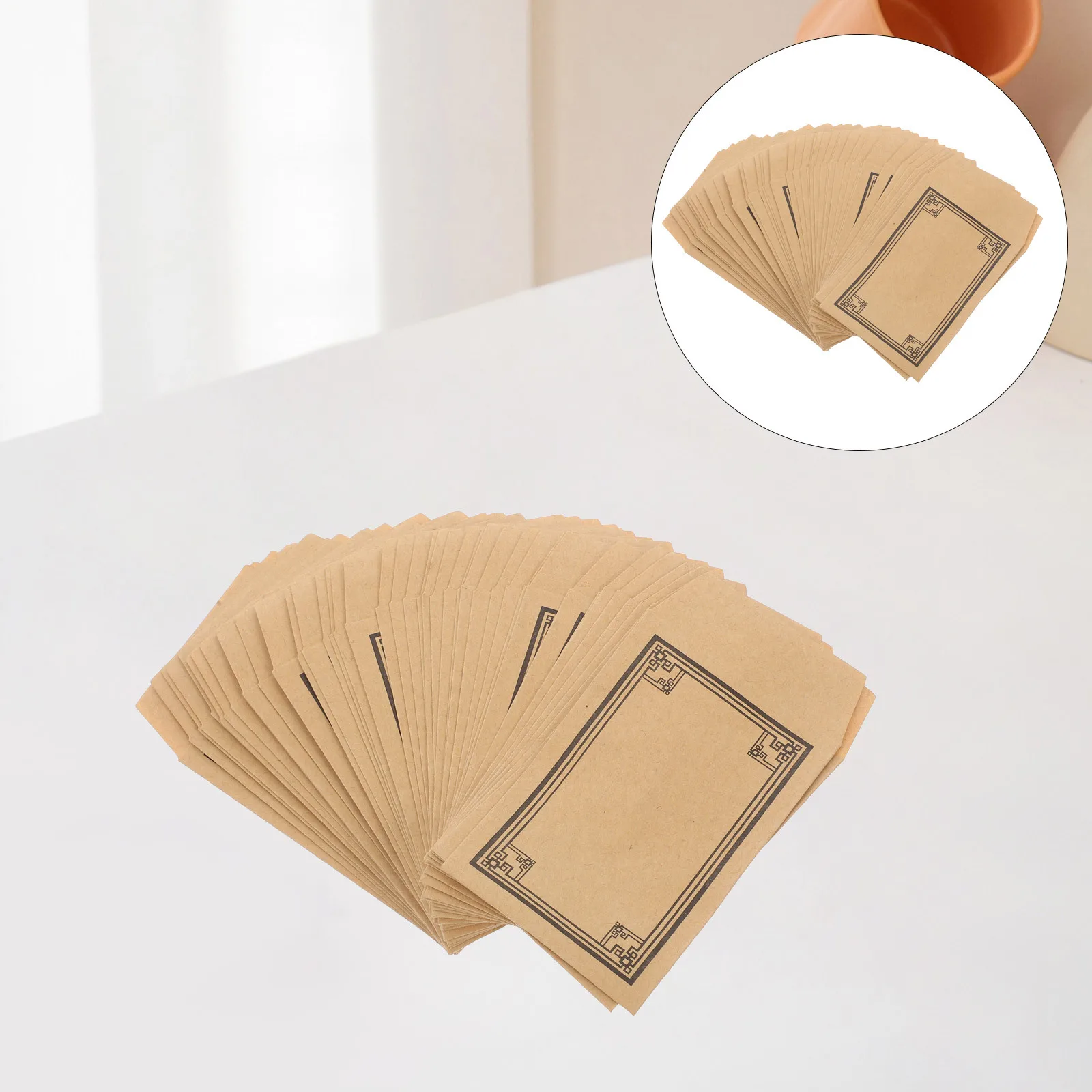 

50Pcs Brown Kraft Paper Envelopes Self Adhesive Small Envelopes for Coin Cash Organization Budgeting Money Saving Mini Envelope