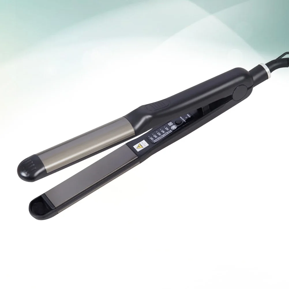 

Black Electric Hair Straightener Dual Use Portable Flat Iron For Home Salon Fast Heating 360 Rotating Cord Curling Iron Steam