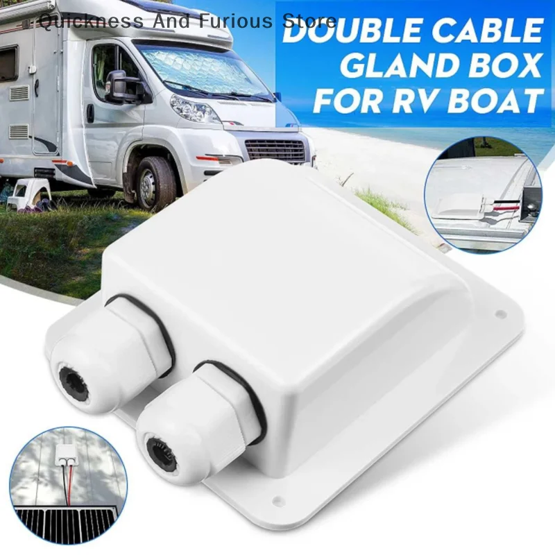 Double Wire Entry Gland Box Solar Panel Roof Wire Entry Gland Box Cable Motorhome Hole RV Yacht Car Accessories New