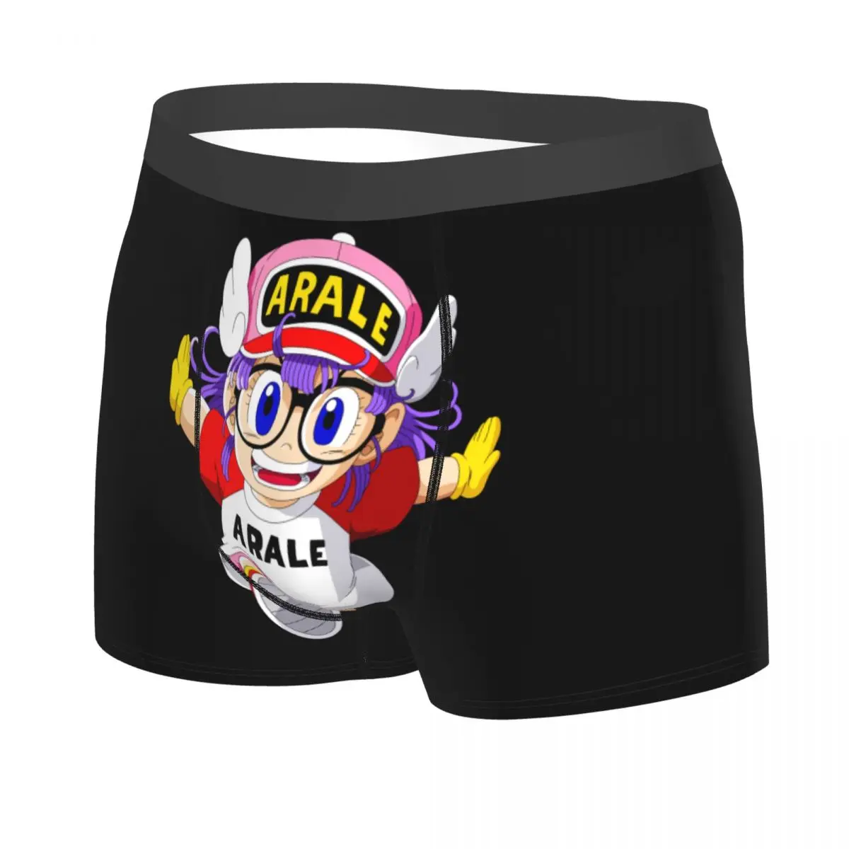 Arare Arale Purple Dr Slump Underwear Men Sexy Print Customized Boxer Shorts Panties