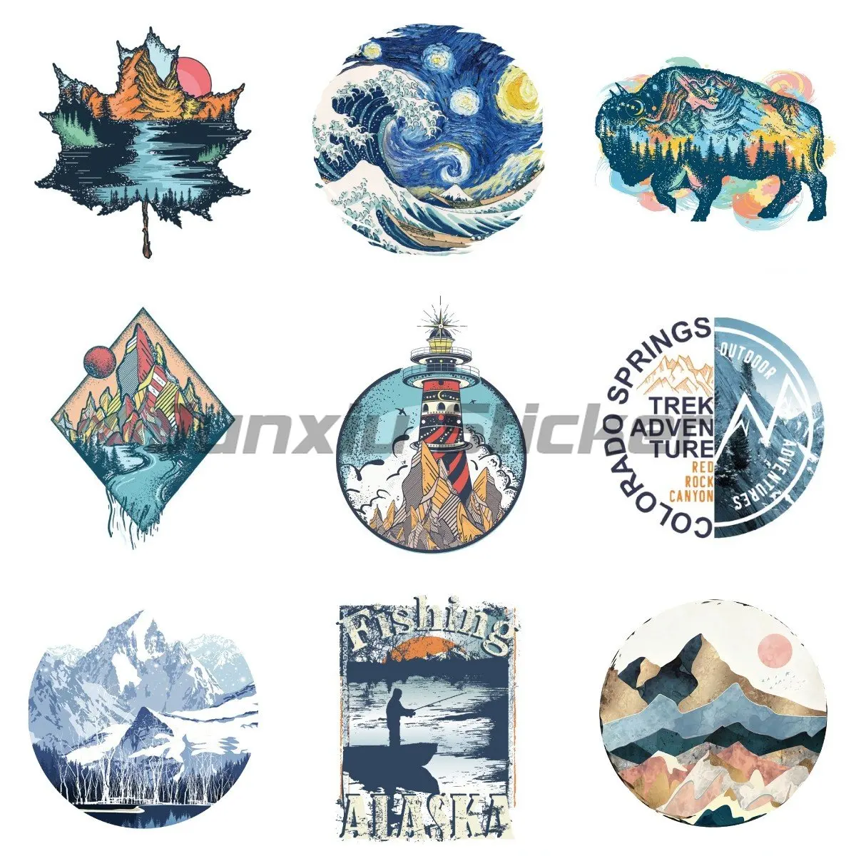 

personalized art alpine landscape Wall Stickers for Kids Rooms Truck Stickers Cars Motorcycle Decals Wrap Car Window Decals