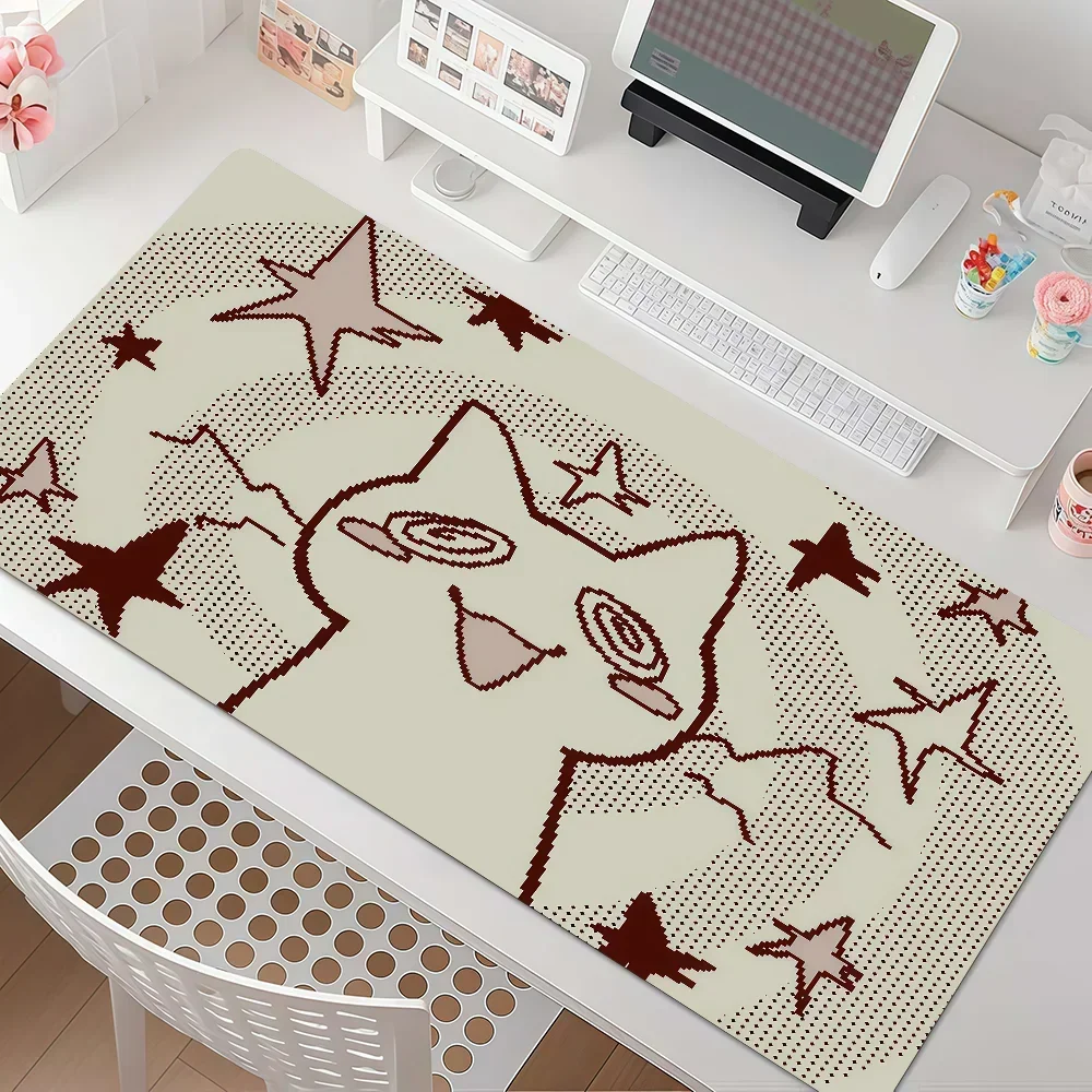 Cute Trans Pride Cat Meme Mouse Pad Anti Slip Rubber Edge Locked Thickened Laptop Gaming Desk Mat