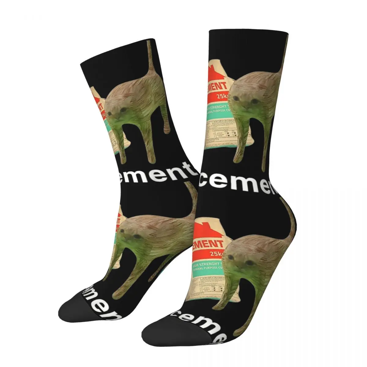 

I Eat Cement Cursed Cat Theme All Season Socks Stuff for Men Sweat Absorbing Sock