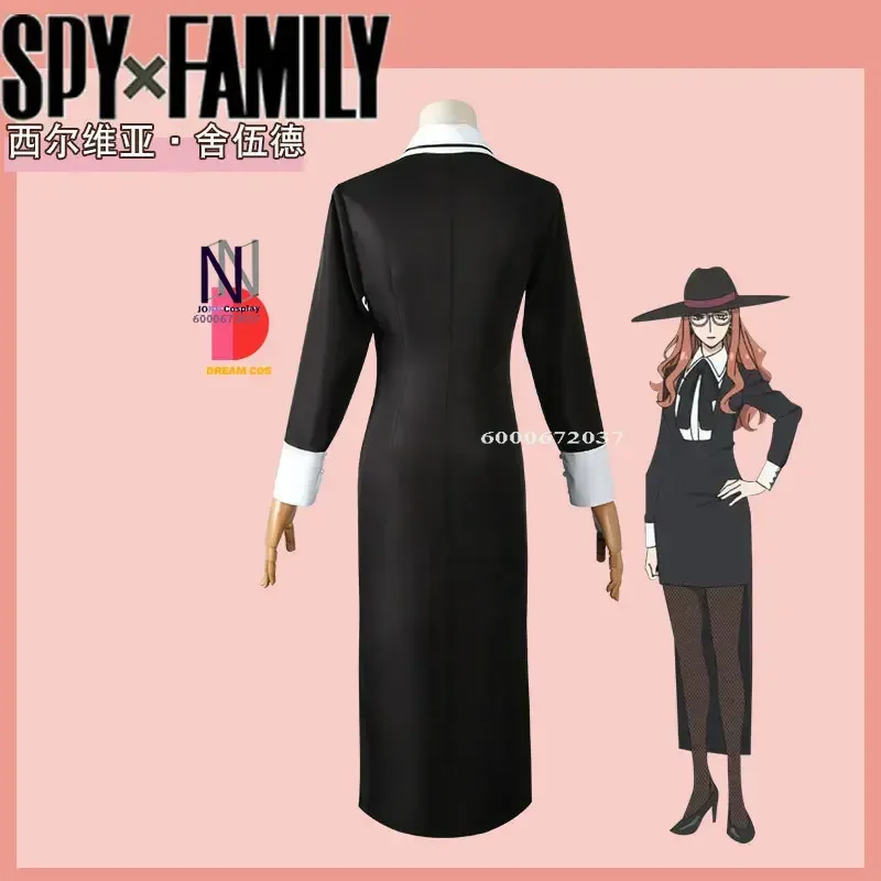 Anime Spy x Family Sylvia Sherwood przebranie na karnawał odzież na co dzień strój dla kobiet impreza z okazji Halloween rekwizyty akcesoria Cosplay