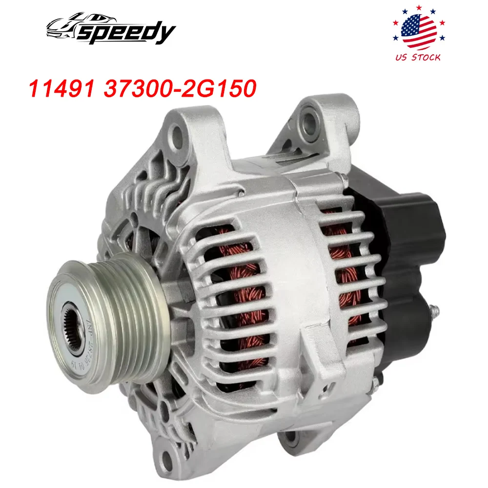 

11491 37300-2G150 Silver Alternator For 2010-2013 Hyundai Sonata 2011-2013 Kia Optima L4 2.4L