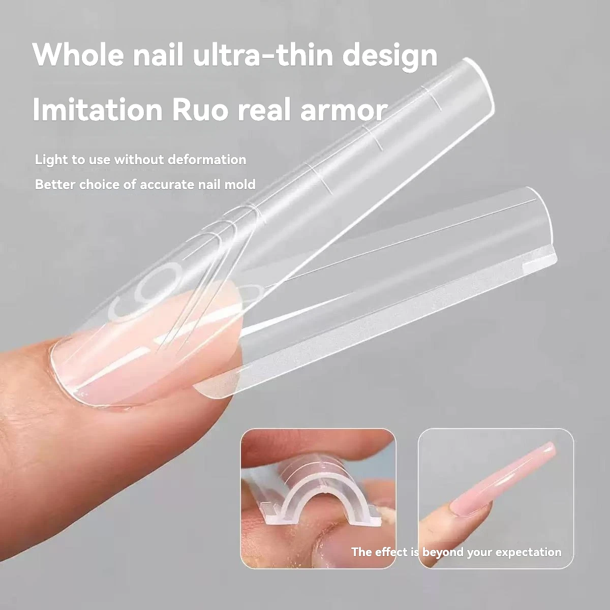 

Sandwich Dual Nail Forms 140/280pcs Extensions-Dual Forms Coffin Almond Square Nail Forms Top Mold Bottom Mold Manicure Tool