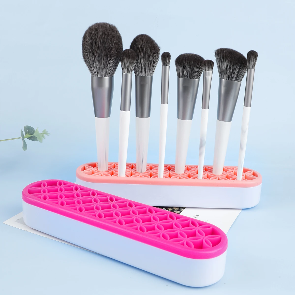 Silicon Nail Brush Makeup Brush Display Stand Rack Storage Case Brush Drying Shelf Brush Holder Make UP Holder Organizer