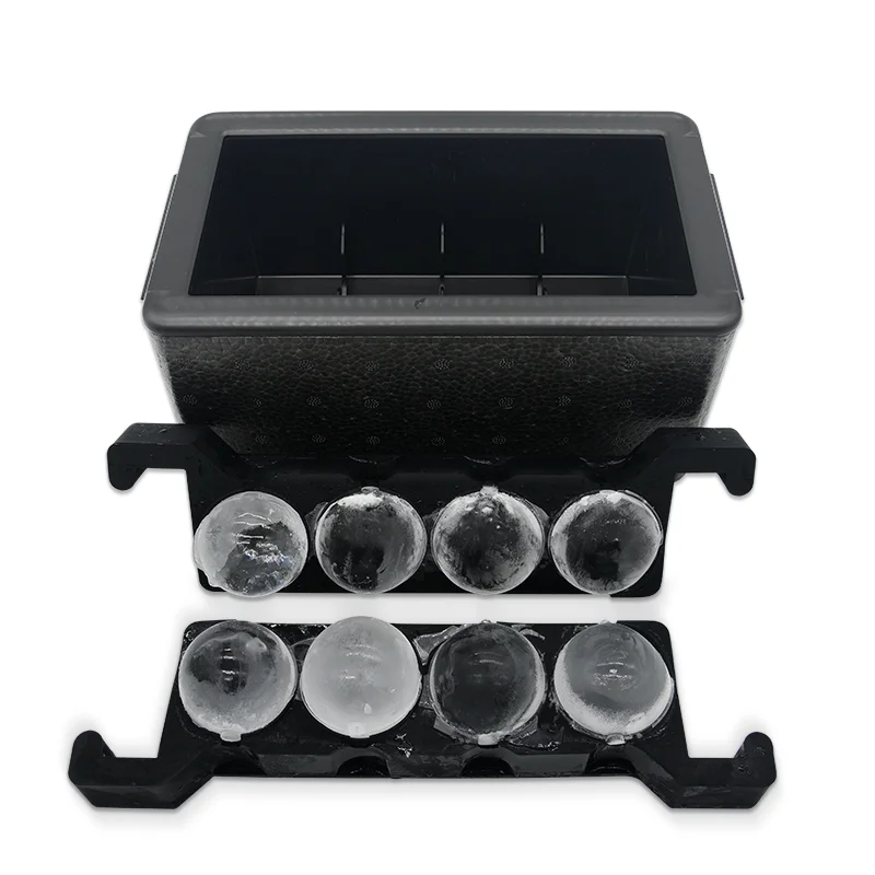 

2 Inch Crystal Clear Ice Maker Bubble Free 8 Ball Sphere Mold Whiskey Ice Ball Maker Durable BPA Free Silicone Clear Ice Maker