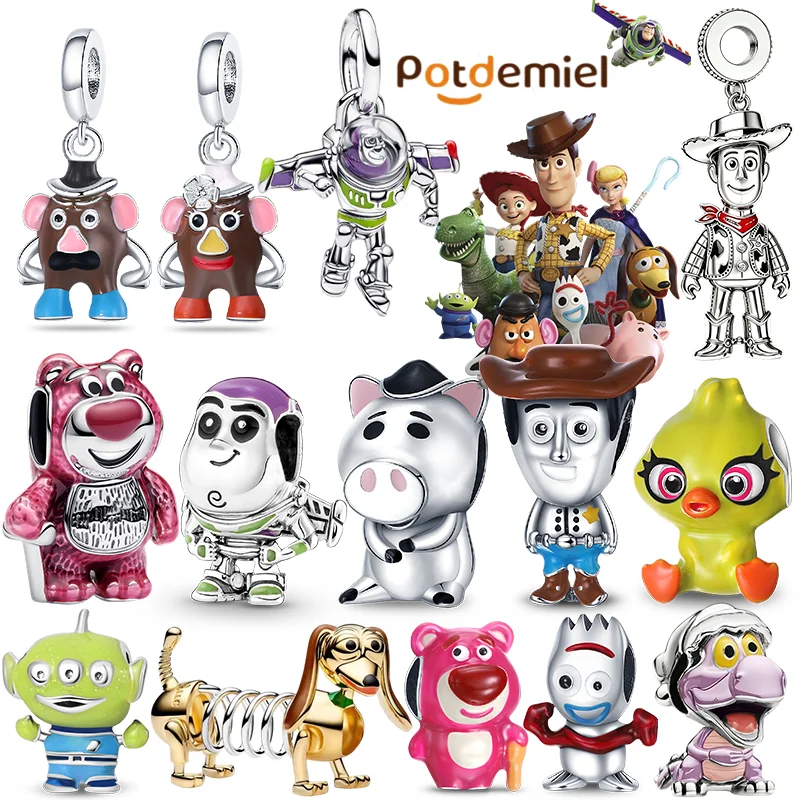 925 Silver Toy World Collection Charms Bead Pendant Fit Original Bracelet Necklace DIY Women Birthday Party Fashion Jewelry Gift