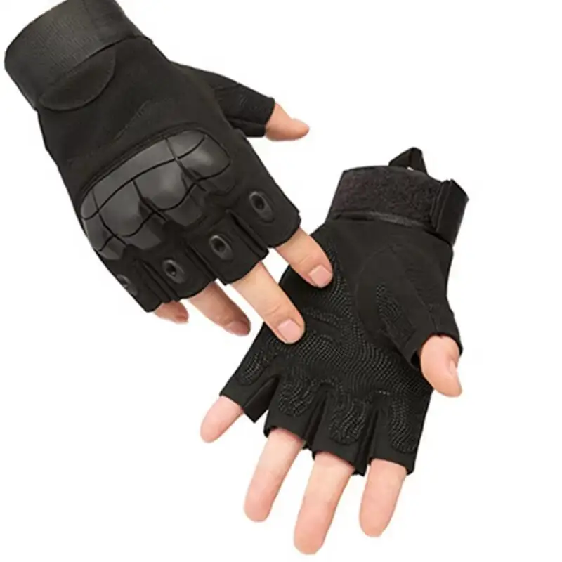 1 Pair Half-finger Gloves Men's Outdoor Military Gloves Sports Shooting Hunting Air Gun Motorcycle Bicycle Gloves