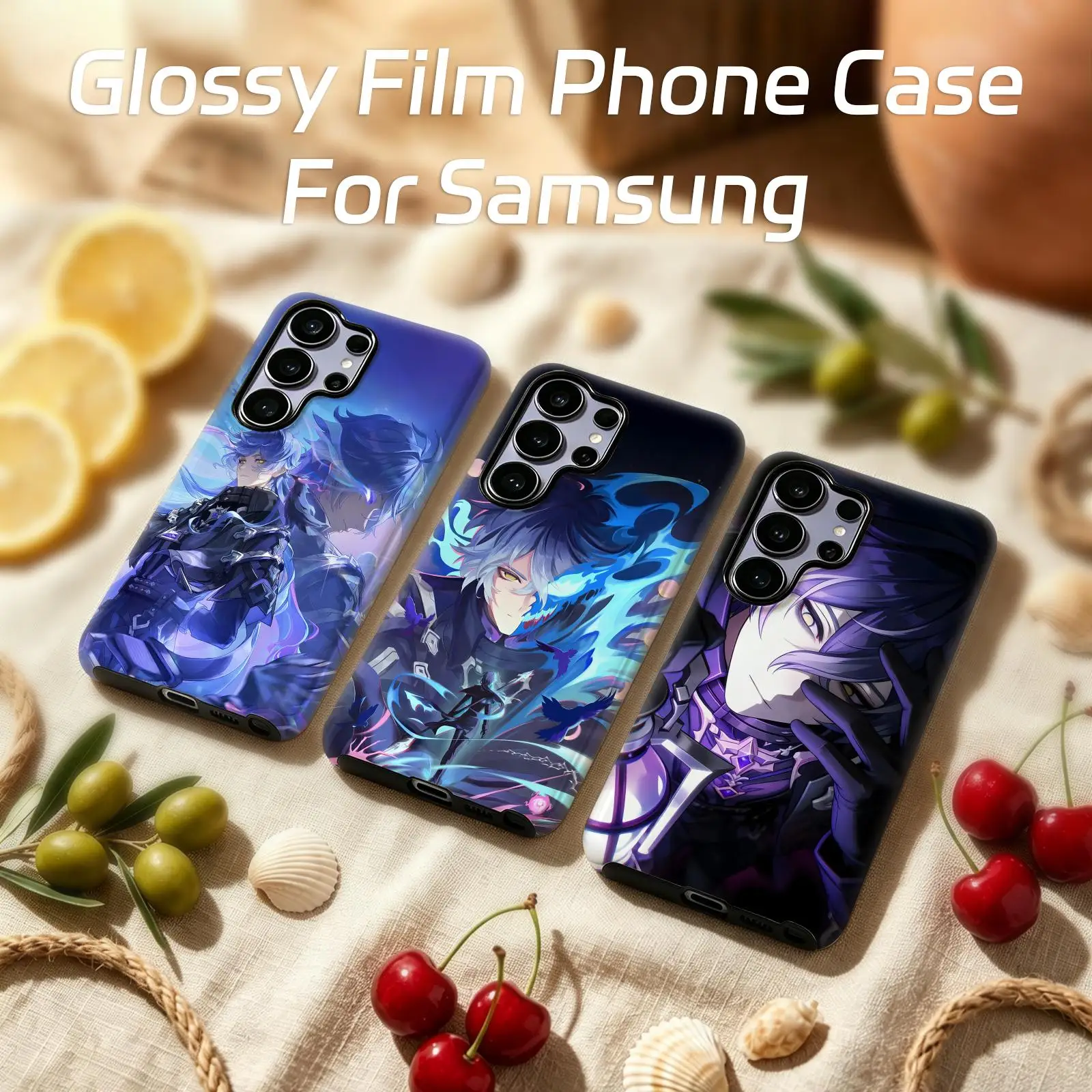 genshin impact Flins  Phone Case For Samsung Galaxy S26 25 S24 S23 S22 S21 Ultra Glossy Film Phone Case