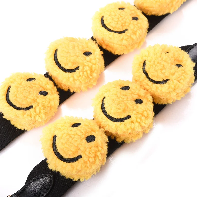 35CM 105cm Shoulder Strap Smiley Face Handbags Replacement Crossbody Leather Wide Straps Bag Part & Accessories for Girls Gift