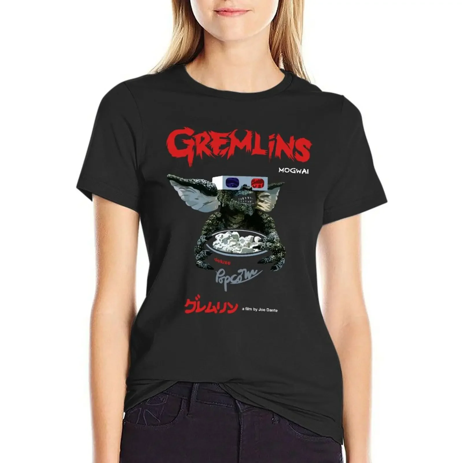 

Gremlins Cinema Deluxe Popcorn T-Shirt sublime Aesthetic clothing customizeds woman t shirt